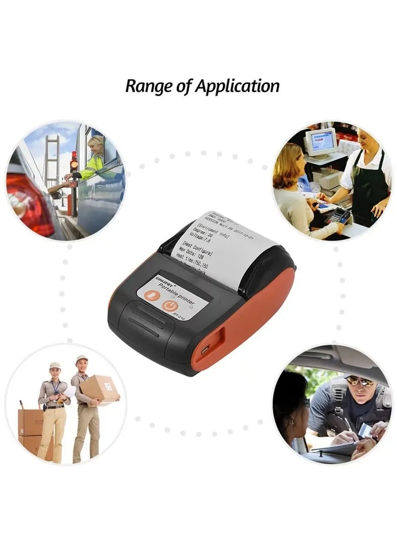 طابعة حرارية 58 ملم محمولة باليد، طابعة إيصالات محمولة بتقنية البلوتوث من Meituan - Image 5