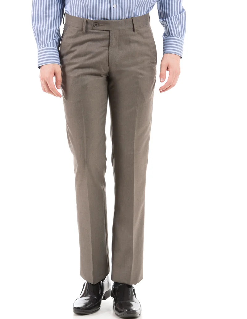 Flat Front Slim Fit Trousers