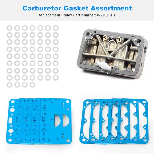 RO6G 4150 Carburetor Gasket Kit for Holley Carburetors 8-2000QFT 8-2000 M2300 Fits Holley Carburetor Fuel Bowl Gasket Kit - Image 2