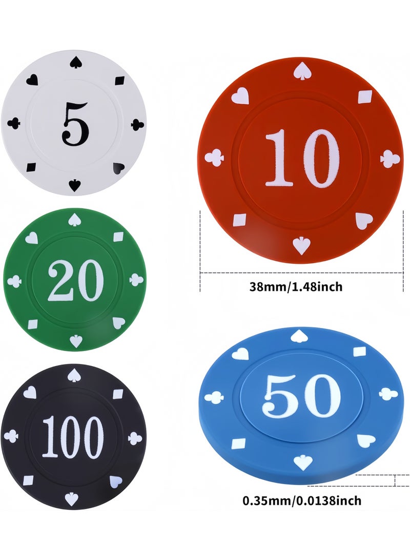 جولة رقاقة لعبة تعليمية مع صندوق تخزين ، 100 قطعة / مجموعة من 5 لون جولة رقاقة ، وتستخدم في تعليم الحرف اليدوية الديكور العد الرقمي ، وتستخدم في الرياضيات العد البلاستيك رقاقة - Image 3