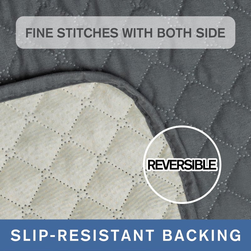 XINEAGE Water Resistant Recliner Cover, Nonslip Recliner Chair Covers for Reclining Chair with Pockets, Quilted Thick Recliner Slipcovers for Pets and Kids (Recliner Chair, Dark Gray) - Image 5