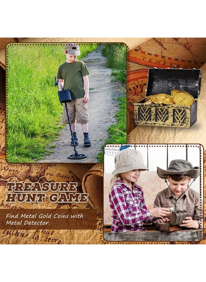 Hanaive 100 Pcs Metal Pirate Coins Pirate Gold Coins Treasure Chest Spanish Doubloon Fake Coins Tokens For Kids Board Games Pirate Party Cosplay (Gold Round) - Image 4