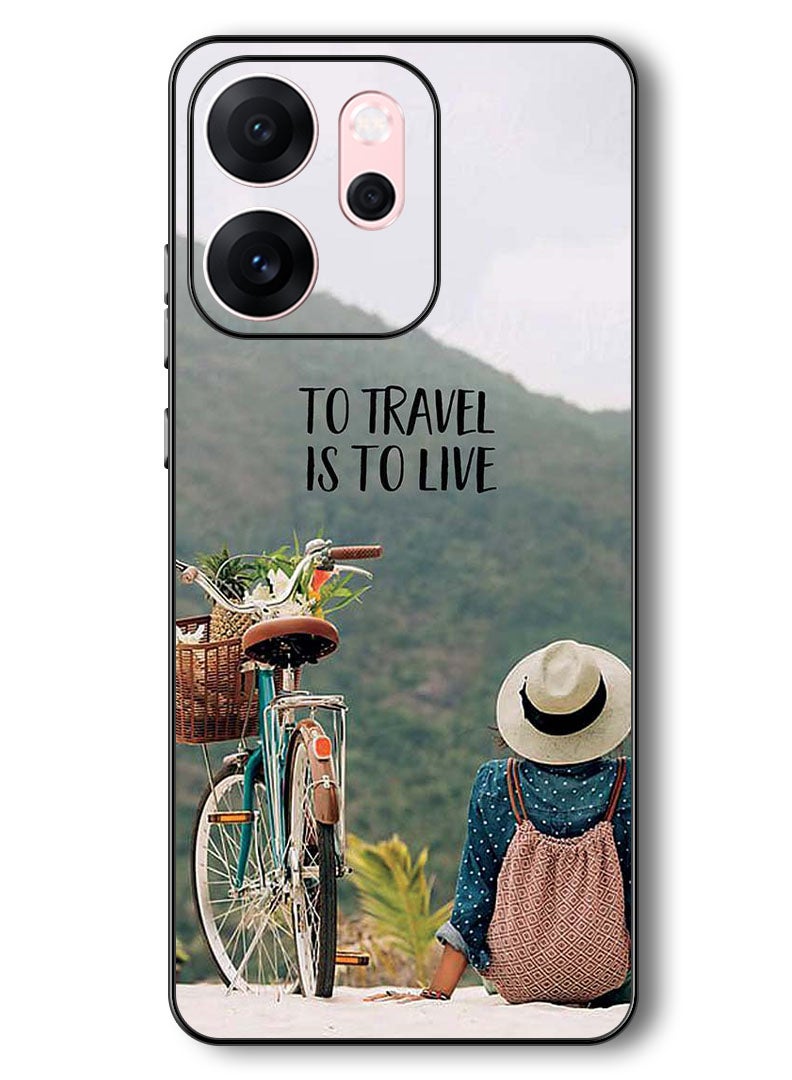 Theodor Case Compatible with Oppo Reno 14 F 6.57 Inch Protection Shockproof Bumper Cover To Travel Is To Live - Image 1