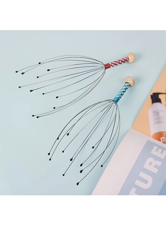 مساج رأس الأخطبوط الأرجواني، قابض فروة الرأس لتخفيف التوتر - Image 3