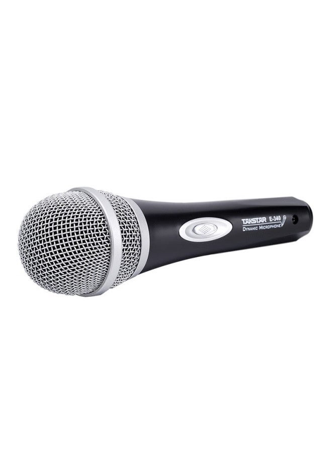 Takstar E-340 Dynamic Microphone, Home Ktv Singing Wired Microphone, Dvd Karaoke Computer Singing 6.35 Interface Wired Mic, Black - Image 4