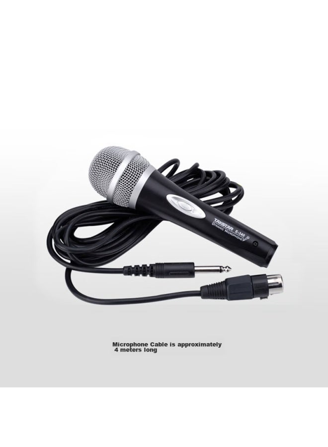 Takstar E-340 Dynamic Microphone, Home Ktv Singing Wired Microphone, Dvd Karaoke Computer Singing 6.35 Interface Wired Mic, Black - Image 5