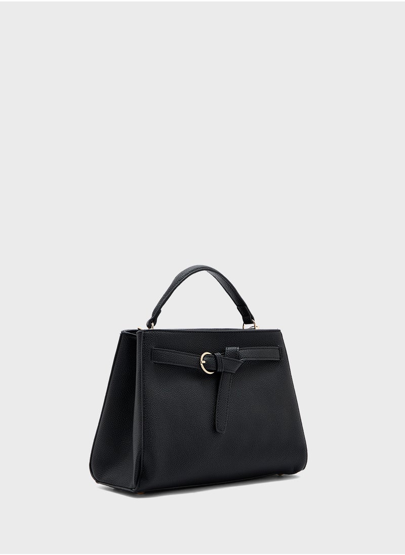 ELLA - Knot Detail Satchel Bag - Image 1