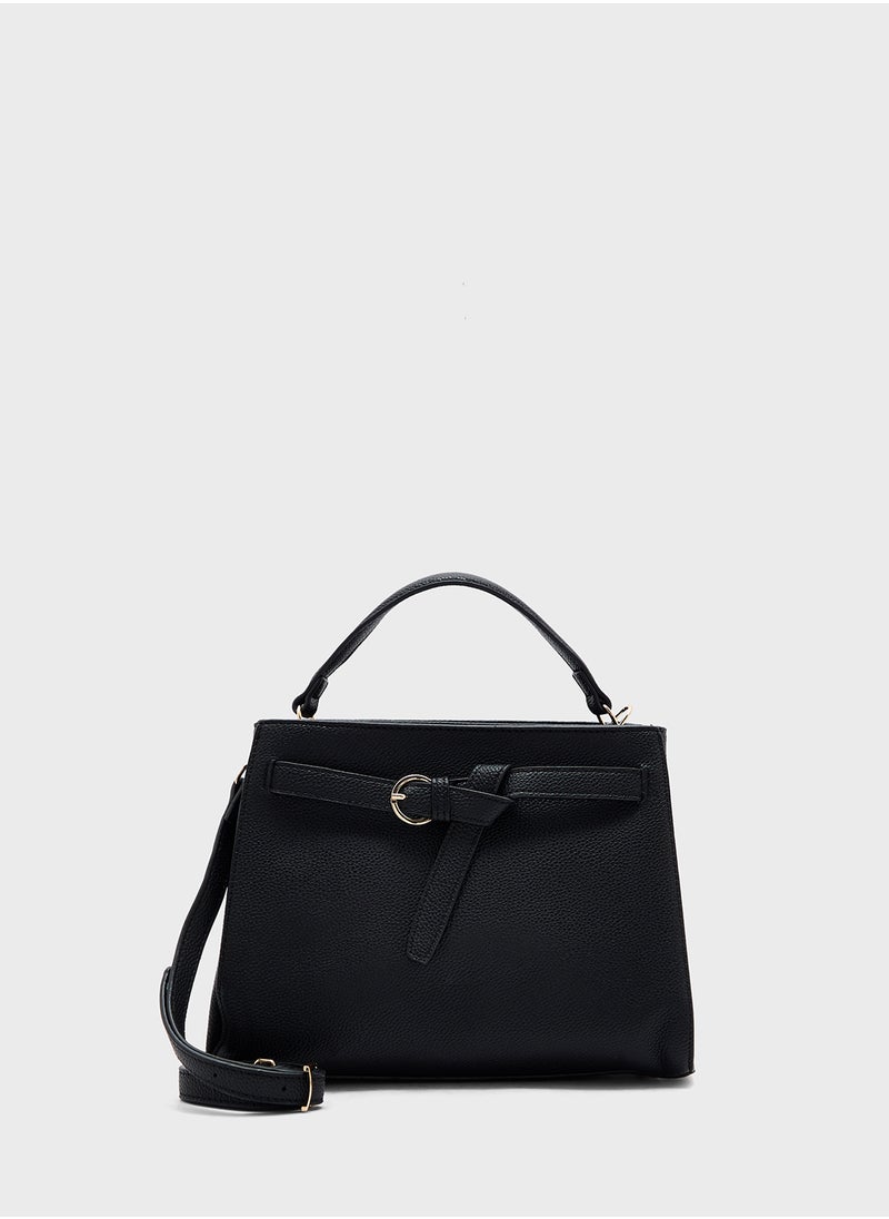 ELLA - Knot Detail Satchel Bag - Image 1