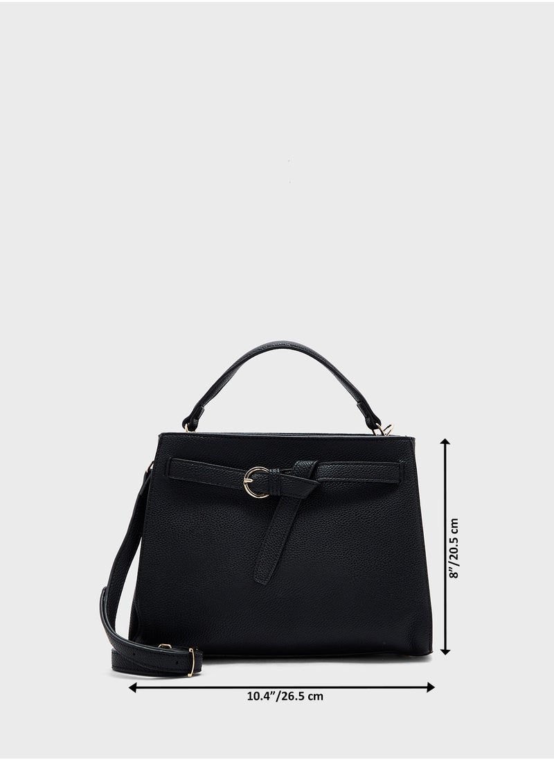 ELLA - Knot Detail Satchel Bag - Image 1
