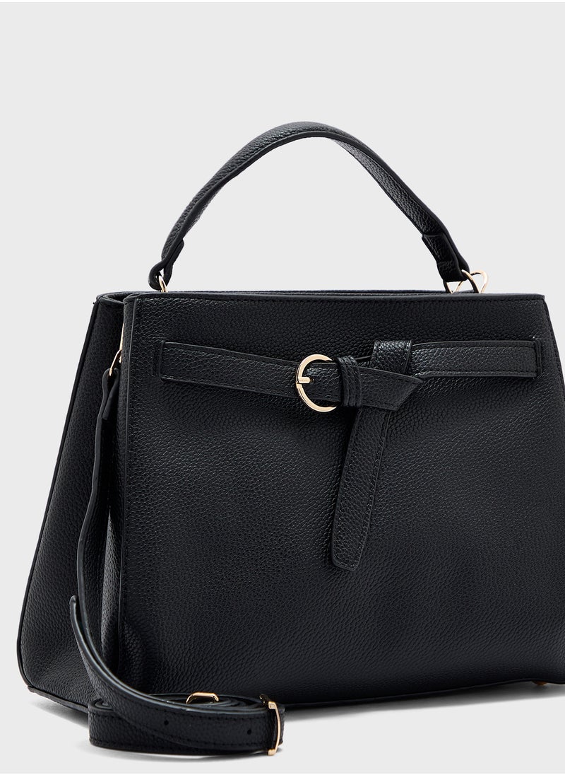 ELLA - Knot Detail Satchel Bag - Image 1