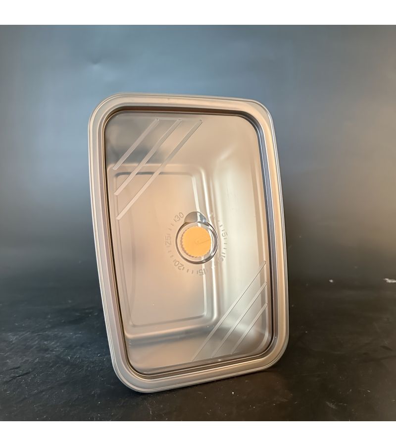 Stainless Steel Crisper Box With Lid Sealed Bento Square Container 8.46 Inch For Refrigerator Storage And Lunch - Image 2