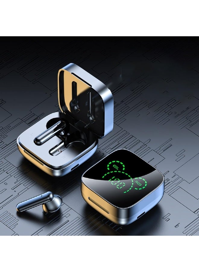 **سماعات K60 اللاسلكية داخل الأذن TWS بتقنية Bluetooth مع شاشة رقمية ذكية كبيرة، وإضاءة تنفس LED، صوت عالي الجودة، متوافقة مع جميع الهواتف الذكية – اللون الأسود** - Image 2