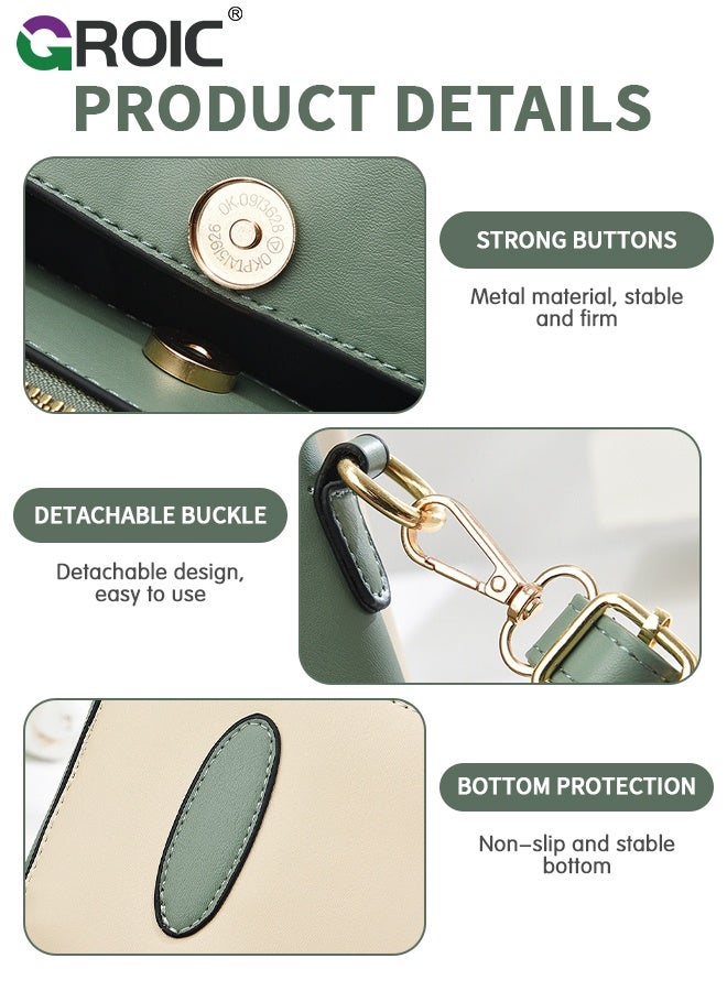 GROIC Womens Leather Shoulder Bag, Tote Bag, Purses Shoulder Handbag, Elegant Patent Leather Bag Waterproof Handbag, Ladies Crossbody Bags for Daily Use, Travel, Shopping - Image 5