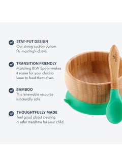 Avanchy Avanchy Bamboo Suction Classic Bowl + Spoon For Baby, Kids, Toddler  - Image 4
