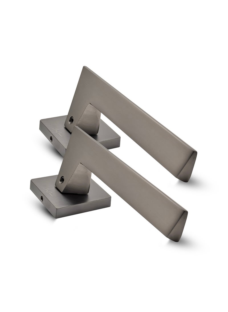 CINCINNO Vitae Premium Anti-Rust Aluminium Door Handle Pair – Durable & Stylish for Home & Office, UV Protection, 2-Year Color & 5-Year Mechanical Warranty, Salt Spray Tested (Gun Metal Grey)  - Image 1