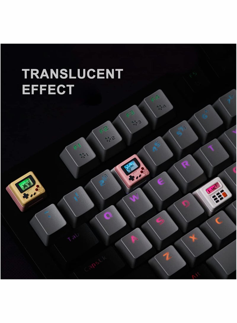 SYOSI Mini Esc Keycap with 3 Detachable Panels, Backlit Keycap OEM Profile Keycap, Gaming Keyboard Keycap, DIY Replacement Keycap for Mechanical Keyboard MX Switch Decoration White - Image 5