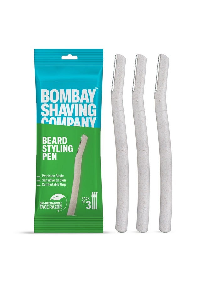 BOMBAY SHAVING COMPANY Beard Pen Styler Razor For Men | Beard Styling Razor For Men | Reusable Razor | Shaving Razor For Men | Pack Of 3  - Image 1