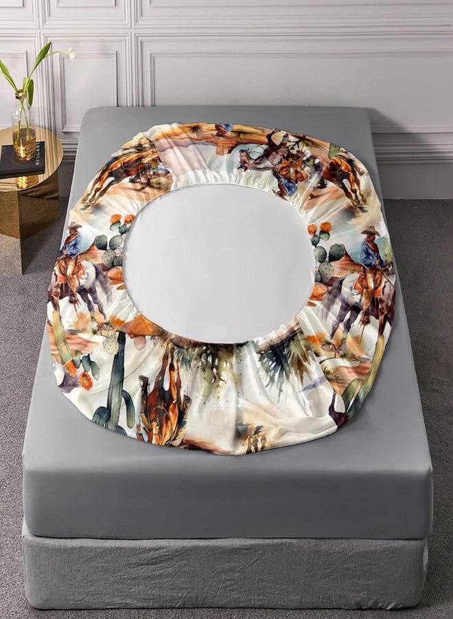 AILONEN 3D Skull Fitted Sheet Set,Cow Skull Design with Sunflower Accents Bedding Set, Full Size,Western Style Bedding Set for Bold and Rustic Home Decor,3-Piece 1 Sheet Set + 2 Pillowcases - Image 5