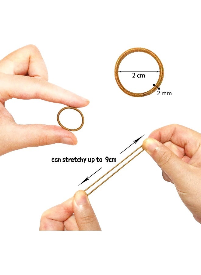 WillingTee 200PCS Small Hair Ties,No Crease Baby Hair Ties,Elastic Hair Ponytail Holder Hair Accessories for Baby Girls Infants Toddlers Kids,Neutral Color - Image 2