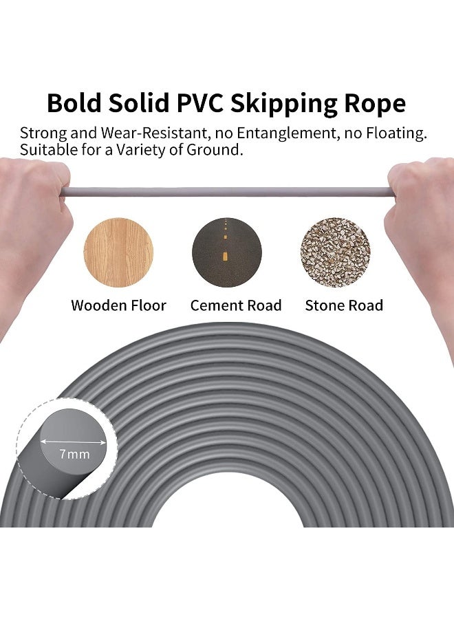 PROIRON حبل القفز PROIRON مزدوج الوزن 1LB خالي من التشابك لحرق الدهون مع حبل قفز سميك قابل للتعديل بسمك 7 مم للقدرة على التحمل وفقدان الوزن وكروس فيت وMMA والكارديو والتمارين - Image 3