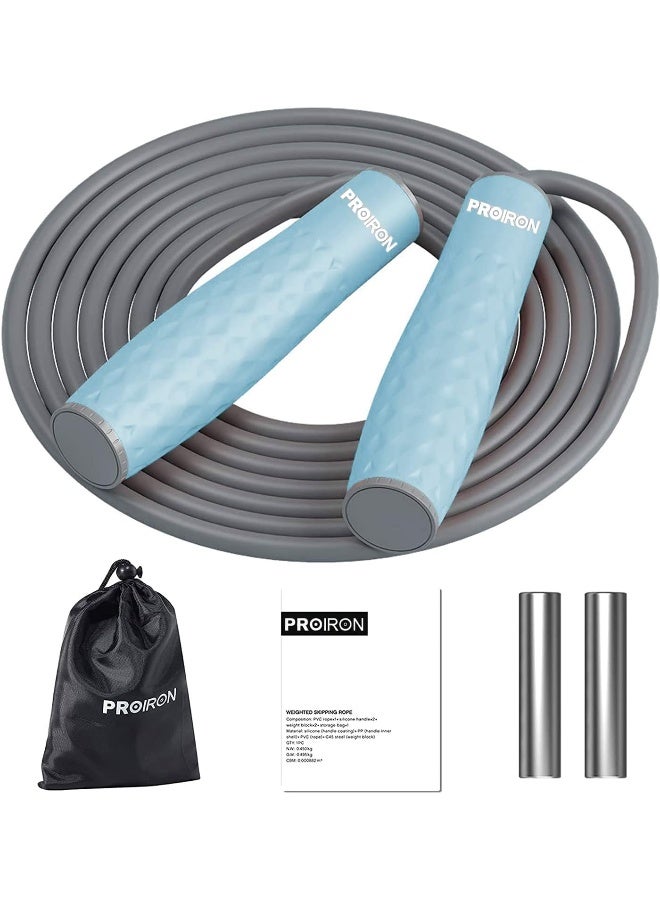 PROIRON حبل القفز PROIRON مزدوج الوزن 1LB خالي من التشابك لحرق الدهون مع حبل قفز سميك قابل للتعديل بسمك 7 مم للقدرة على التحمل وفقدان الوزن وكروس فيت وMMA والكارديو والتمارين - Image 5