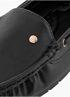 Flora Bella By Shoexpress Women Solid Loafers with Lace Inserts  - Image 4