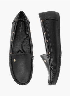 Flora Bella By Shoexpress Women Solid Loafers with Lace Inserts  - Image 3