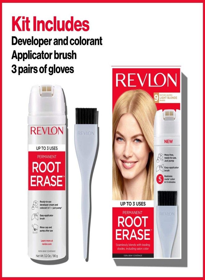 Revlon صبغة شعر ريفلون الدائمة، صبغة شعر دائمة، مسح الجذور في المنزل مع فرشاة التطبيق للاستخدام المتعدد، تغطية 100% للشيب، بورجوندي (4B)، 3.2 أونصة سائلة - Image 5