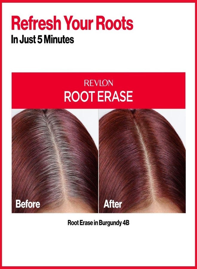 Revlon صبغة شعر ريفلون الدائمة، صبغة شعر دائمة، مسح الجذور في المنزل مع فرشاة التطبيق للاستخدام المتعدد، تغطية 100% للشيب، بورجوندي (4B)، 3.2 أونصة سائلة - Image 4