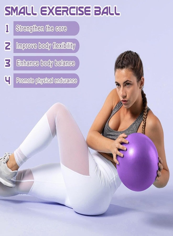 LANLOY® Mini Exercise Ball 9-Inch (23cm), Anti Burst Pilates Yoga Ball for Core, Barre & Therapy, Soft Non-Slip Surface with Inflatable Straw Workout Ball for Home & Travel Multicolor - Image 4
