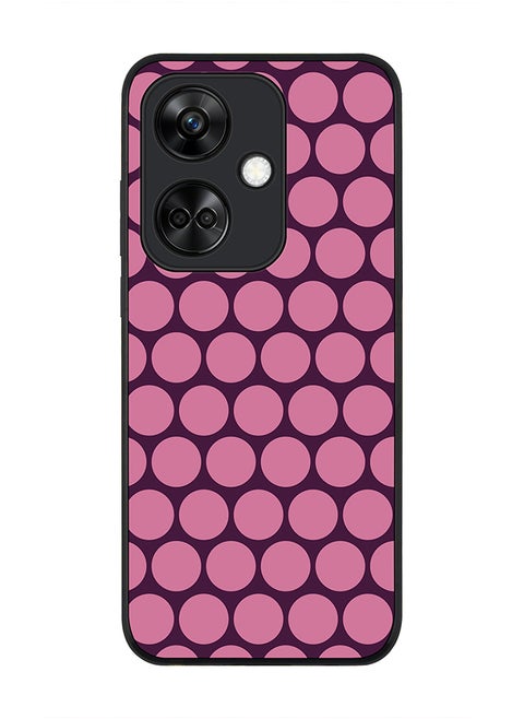 Rugged Black Edge case for OnePlus Nord CE3 Custom Slim fit Flexible Anti Drop Thin Phone Case Cover - Purple Honeycombs