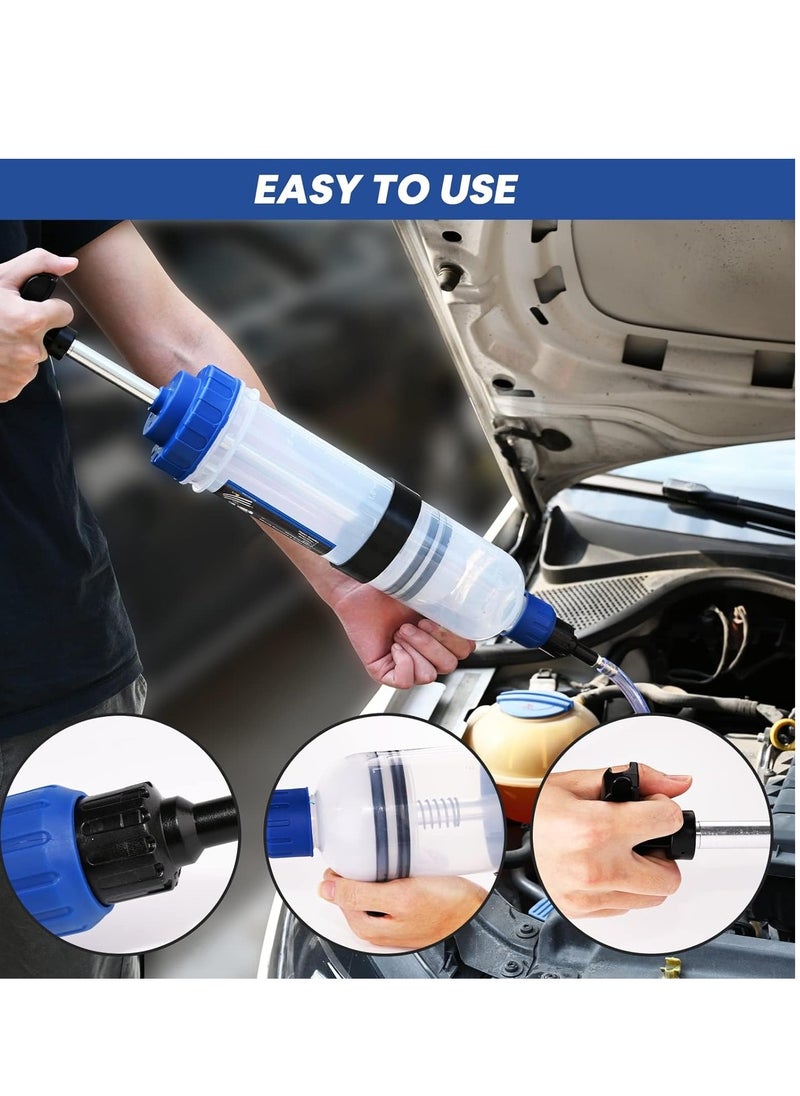 SYOSI - 1500ML Manual Fluid Extractor Pump, Oil Extraction and Filling Gear & Brake Changes, Syringe Style Pump for ATV Boat Automotive (1500cc/1.58Qt./51OZ) - Image 1