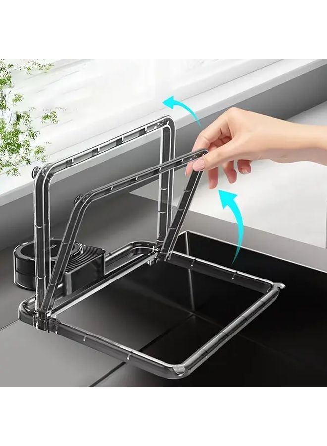 Plastic Kitchen Sink Filter Rack With 50 Mesh Netting Detachable Suction Cup Drain Strainer - Image 2