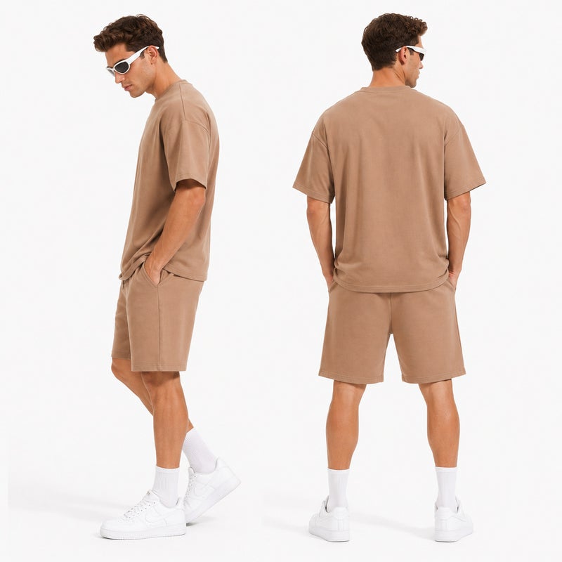 Ytai Men's Summer Casual 2-Piece Cotton Tracksuit Set - Image 4