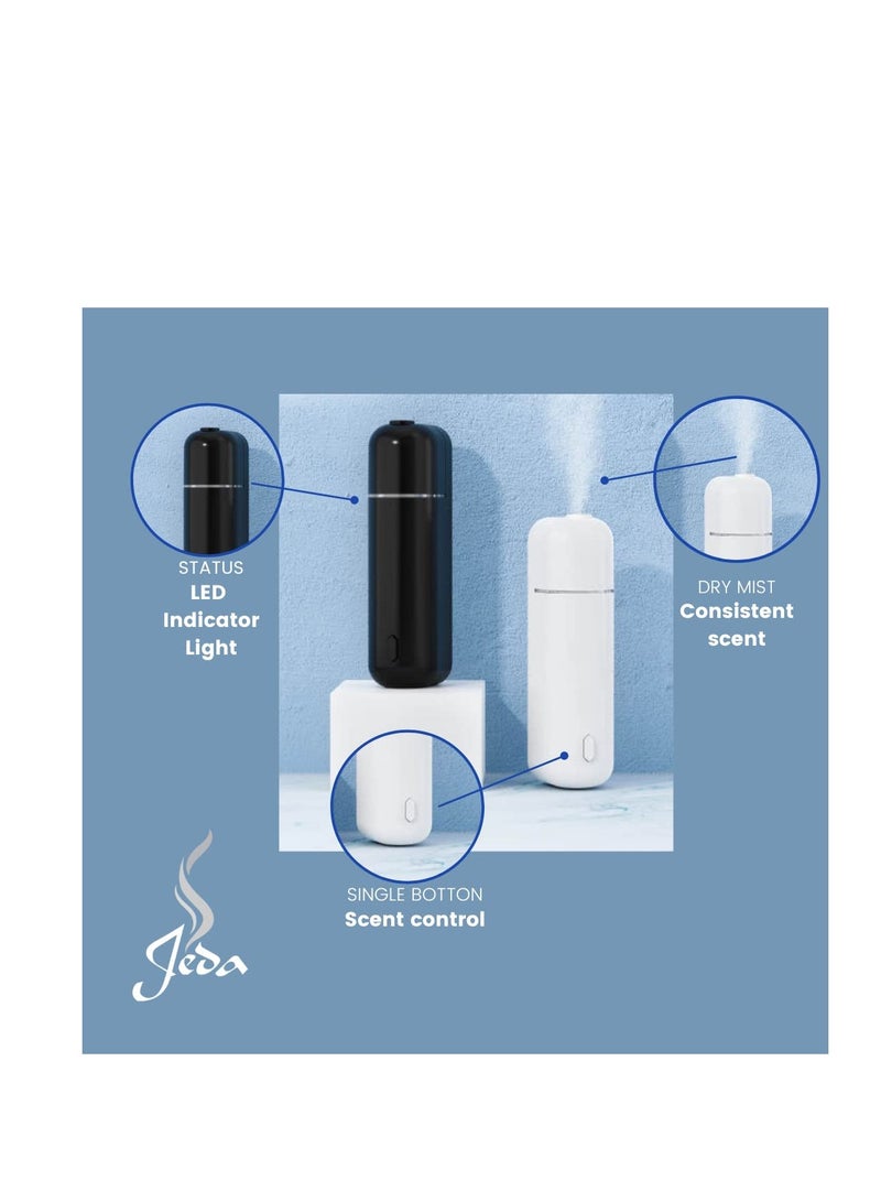 Oil Car Air Freshener Ultrasonic Diffuser With 6 Pre-Filled Aroma Pods, USB Rechargeable Battery Can Last Up-To 30 Days With Adjustable Scent Level, Auto ON/OFF, Cool Car Accessories Air Vent Clip