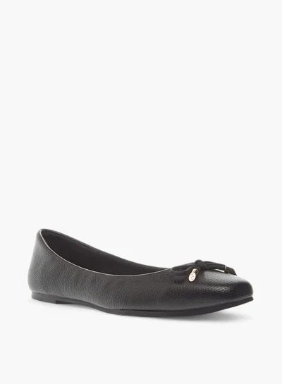 سيليست Womens Bow Accent Slip-On Ballerina Shoes