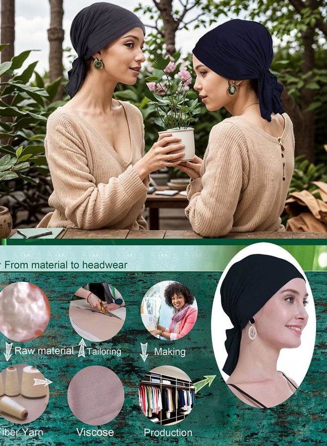 osvyo Chemo Headscarf for Women Hair Loss - Cancer Slip On Headwear Turbans Sealed Packaging, Natural Light Grey, One size - Image 4