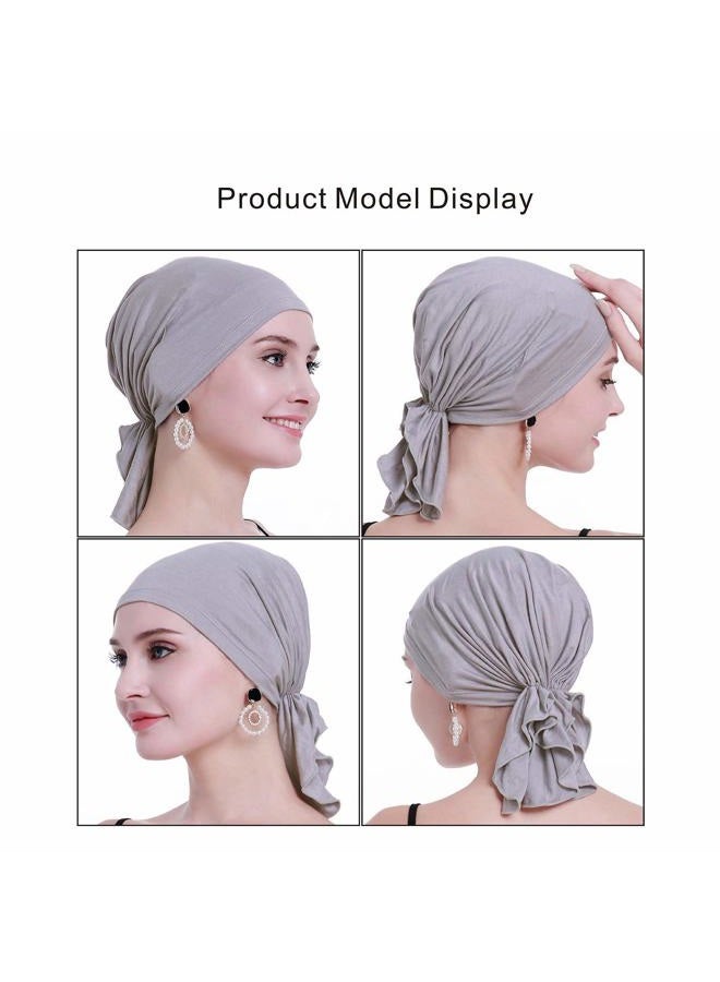 osvyo Chemo Headscarf for Women Hair Loss - Cancer Slip On Headwear Turbans Sealed Packaging, Natural Light Grey, One size - Image 2