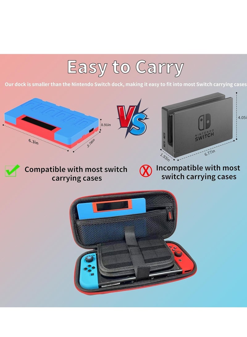 Switch TV Dock with Joycon Charger and 4K HDMI, Charging Stand for Nintendo Switch with 6 Game Slots and Controller Charger - Image 3