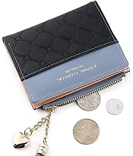 Valentoria Womens Small Wallet Mini Purse Bifold Slim Card Case Holder Zipper Coin Pocket Girls Cute Tassels & Love Wallets - Image 3