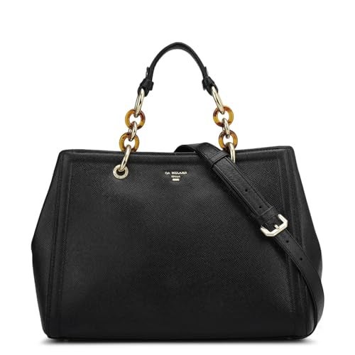 Da Milano Leather Satchel for Women - Black - Image 1