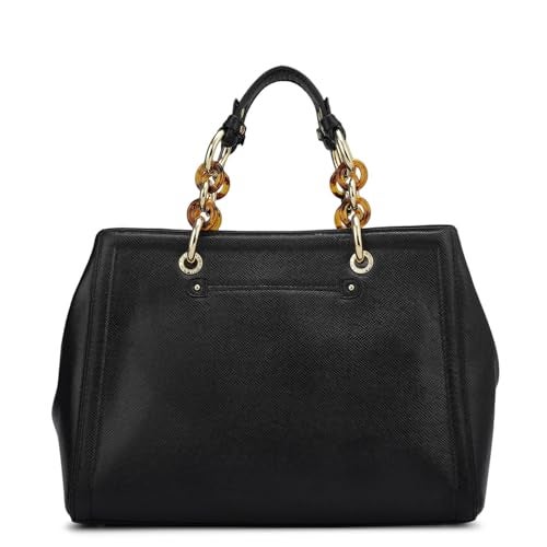 Da Milano Leather Satchel for Women - Black - Image 4