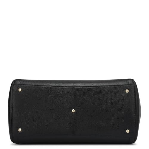 Da Milano Leather Satchel for Women - Black - Image 5