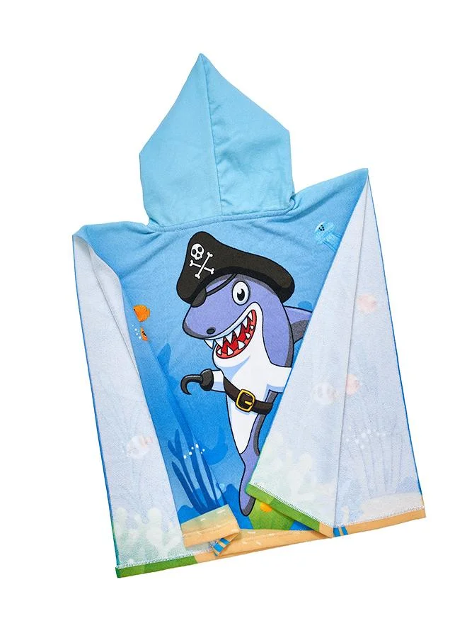 babyqlo Pirate Shark Kids Beach Hooded Towel