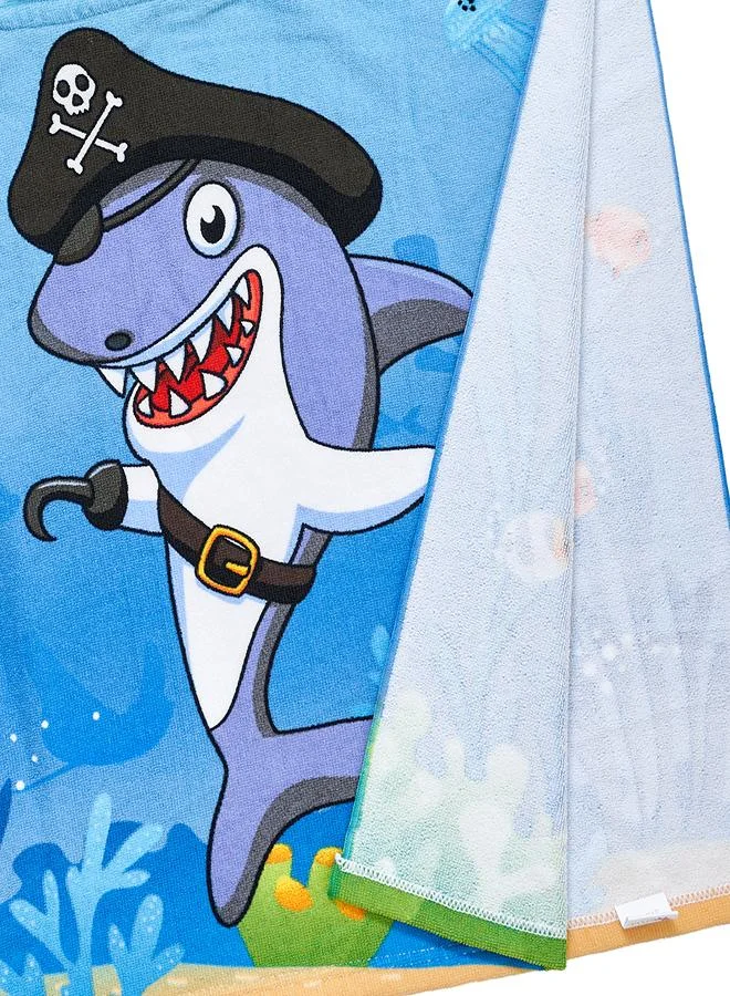 babyqlo Pirate Shark Kids Beach Hooded Towel