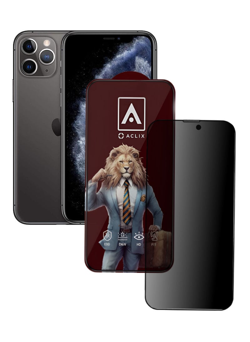 ACLIX Antistatic ESD Dustproof Premium Quality High Definition Tempered Glass Screen Protector Designed For  iPhone 11 Pro Max - Image 1