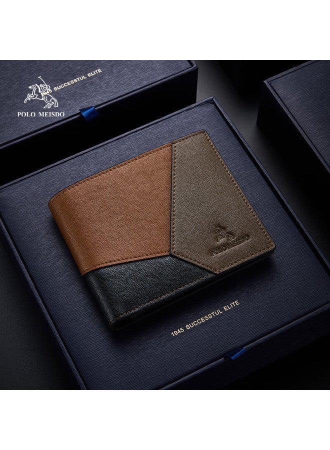 Polomeisdo Men's Wallet, Short Style Billfold Gift Box, Sold By Jd, New Year Gift For Boyfriend, Husband, Father, Practical Present - Image 3