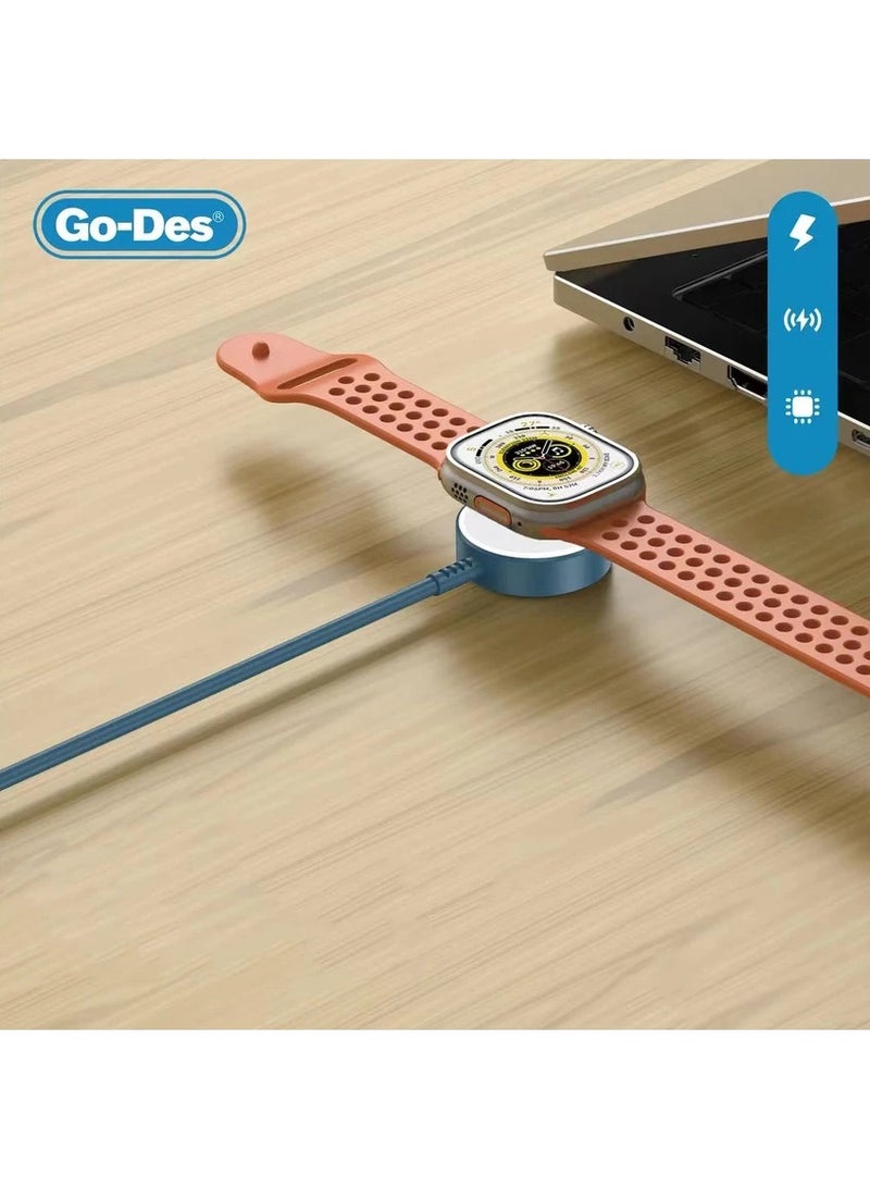 GO-DES Go Des GD-UC608 Apple Watch Series Smart Watch Wireless 2 in 1 PD - USB Fast Charging Cable - Image 2