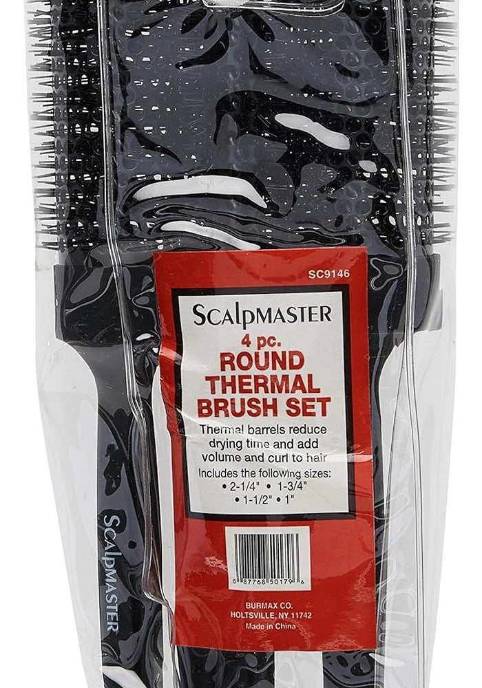 Scalpmaster 4 Piece Round Thermal Brush Set - Image 4