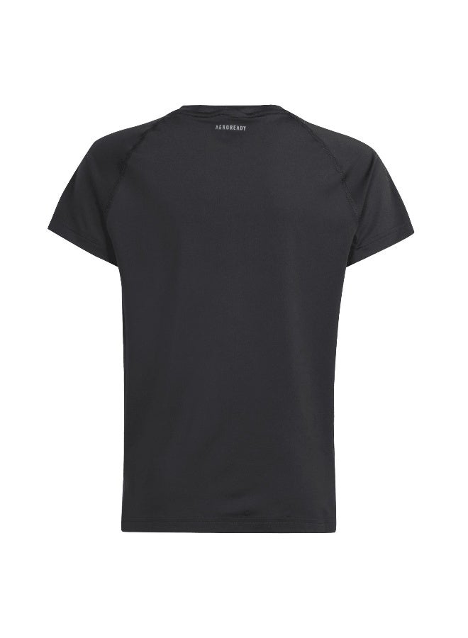 Adidas Jg Tee Black Training T-Shirts 5-6Y - Image 3